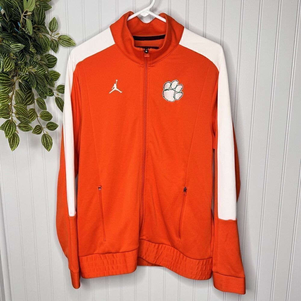 Clemson Tigers Jordan Men’s Sz L Warm Up Jacket Basketball Running Windbreaker